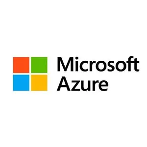 Microsoft Azure logo with colored squares.