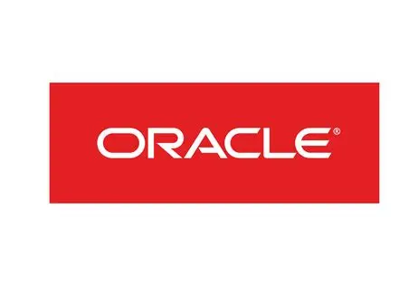 Oracle logo on a red background.